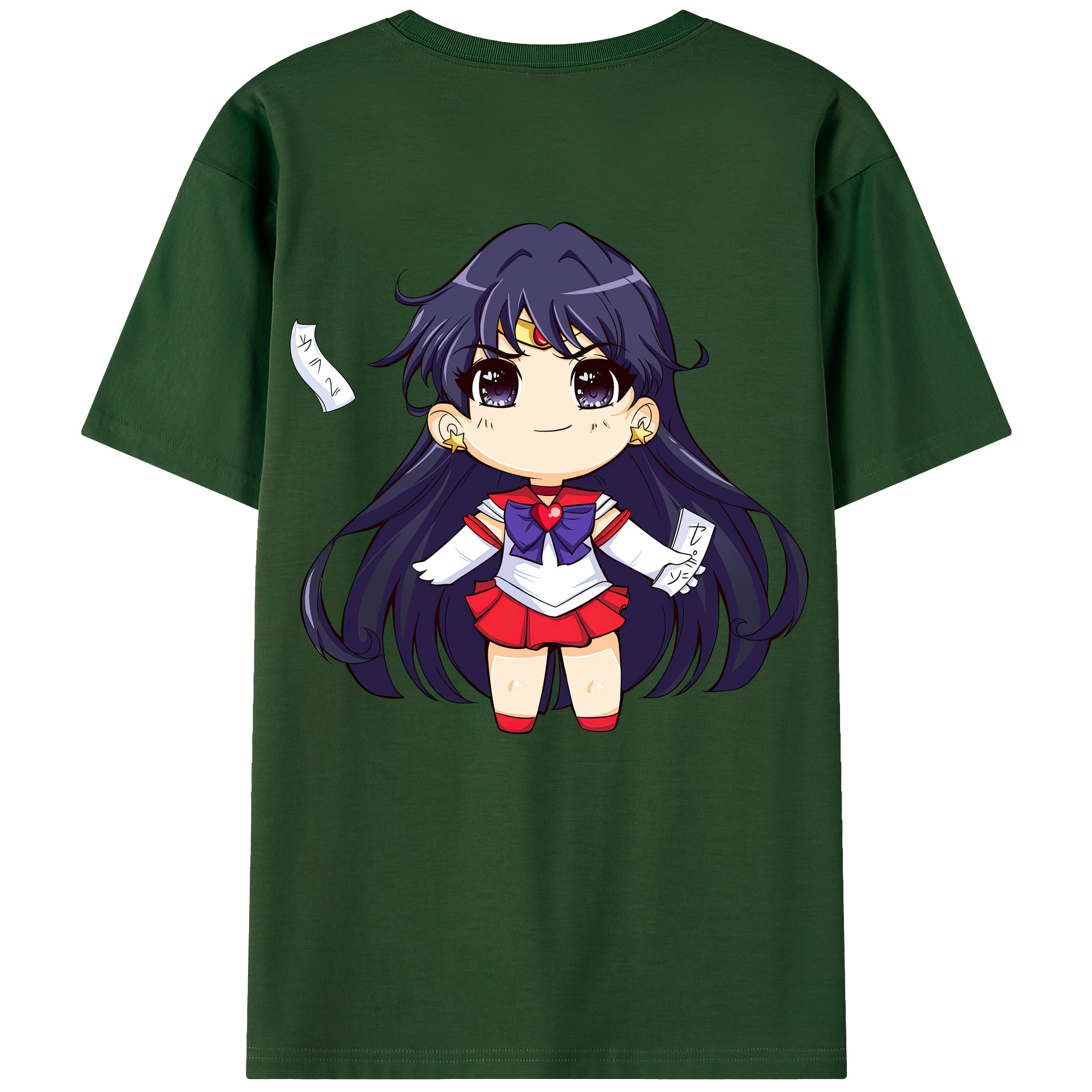 （画像用） 美少女戦士セーラームーン 火野レイ ひの レイ Sailor Moon Hino Rei （セーラーマーズ,Sailor Mars） 綿100％半袖Tシャツ（背面プリント）